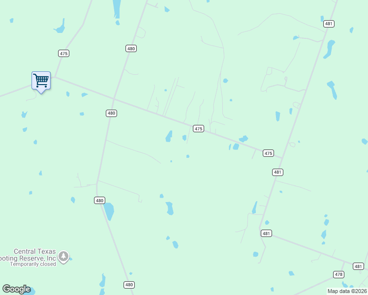 map of restaurants, bars, coffee shops, grocery stores, and more near 2300 County Road 475 in Thrall