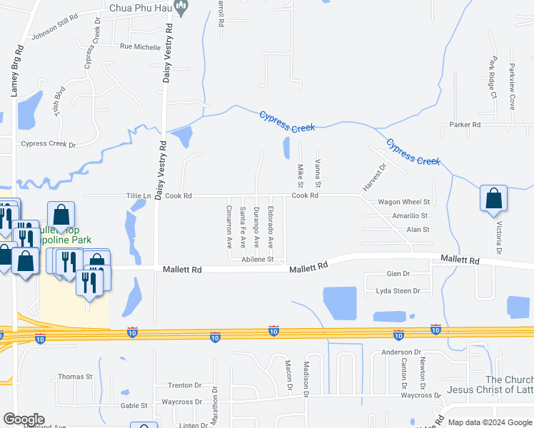 map of restaurants, bars, coffee shops, grocery stores, and more near 8201 Eldorado Avenue in Biloxi