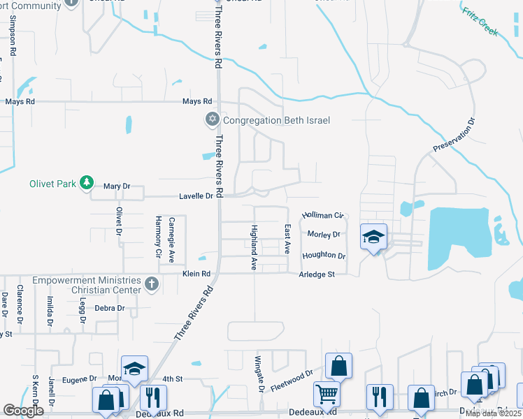 map of restaurants, bars, coffee shops, grocery stores, and more near 13183 East Avenue in Gulfport