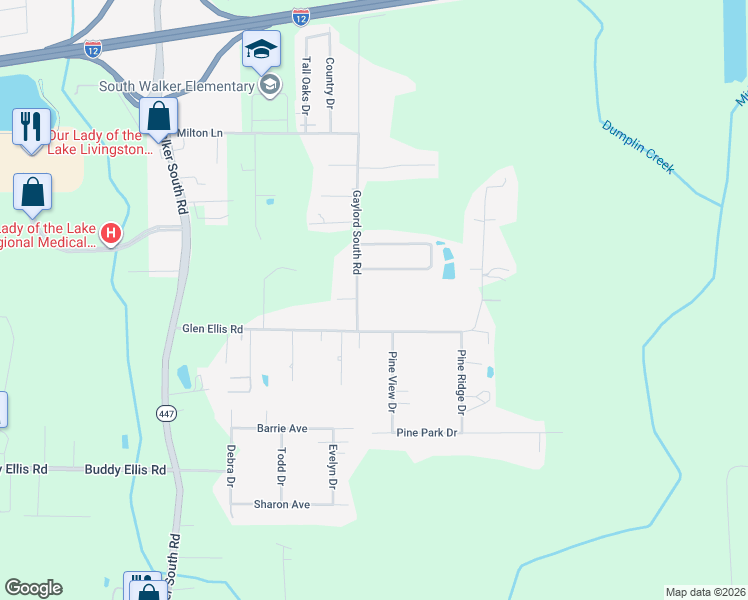 map of restaurants, bars, coffee shops, grocery stores, and more near 27014 Gaylord South Road in Walker