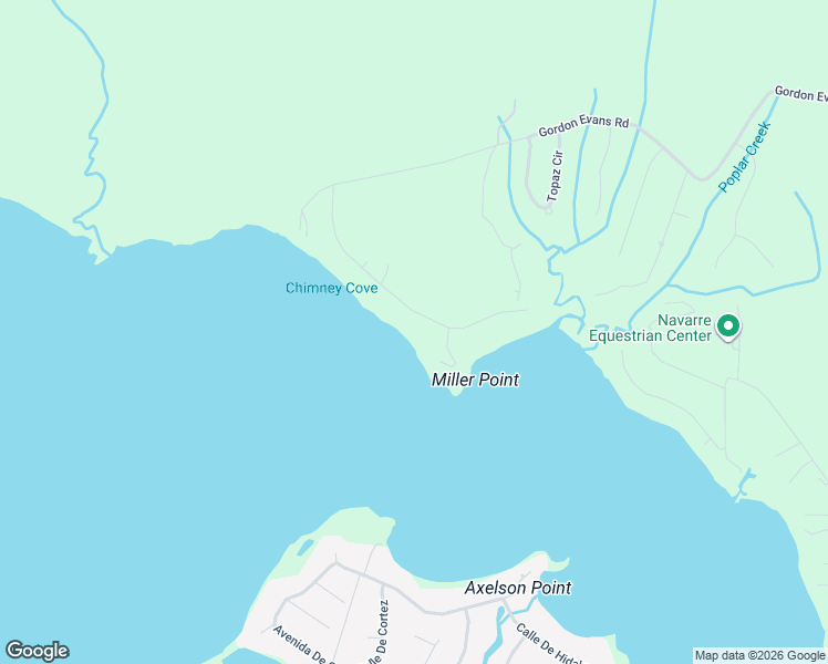 map of restaurants, bars, coffee shops, grocery stores, and more near 6889-6949 Santa Clara Drive in Navarre