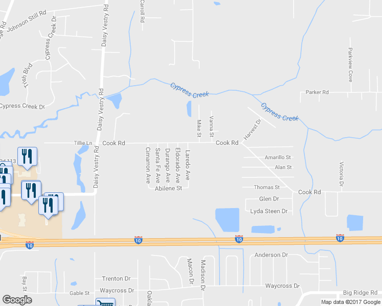 map of restaurants, bars, coffee shops, grocery stores, and more near 8200 Laredo Avenue in Biloxi