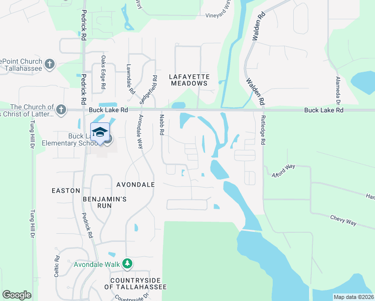 map of restaurants, bars, coffee shops, grocery stores, and more near 6034 Plow Trail in Tallahassee