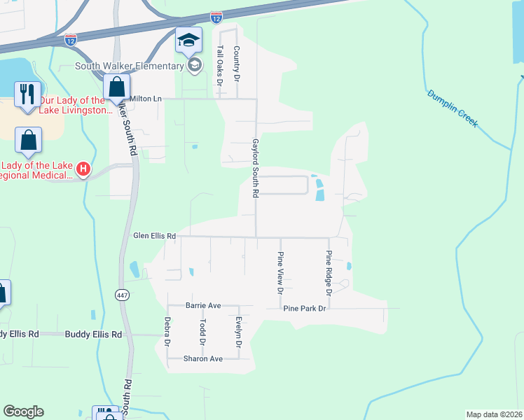 map of restaurants, bars, coffee shops, grocery stores, and more near 27014 Gaylord South Road in Walker