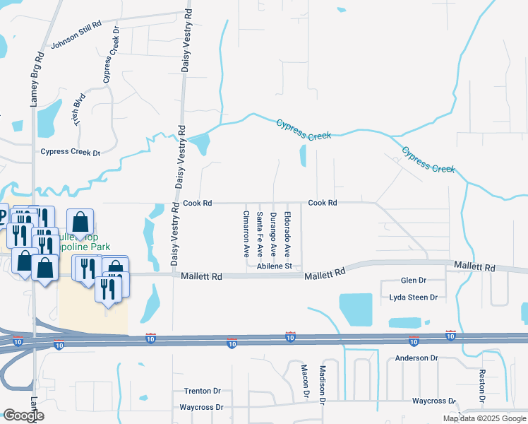 map of restaurants, bars, coffee shops, grocery stores, and more near 8205 Santa Fe Avenue in Biloxi