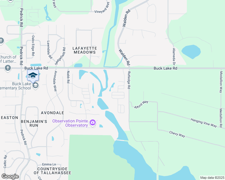 map of restaurants, bars, coffee shops, grocery stores, and more near 6114 Eastfield Trail in Tallahassee