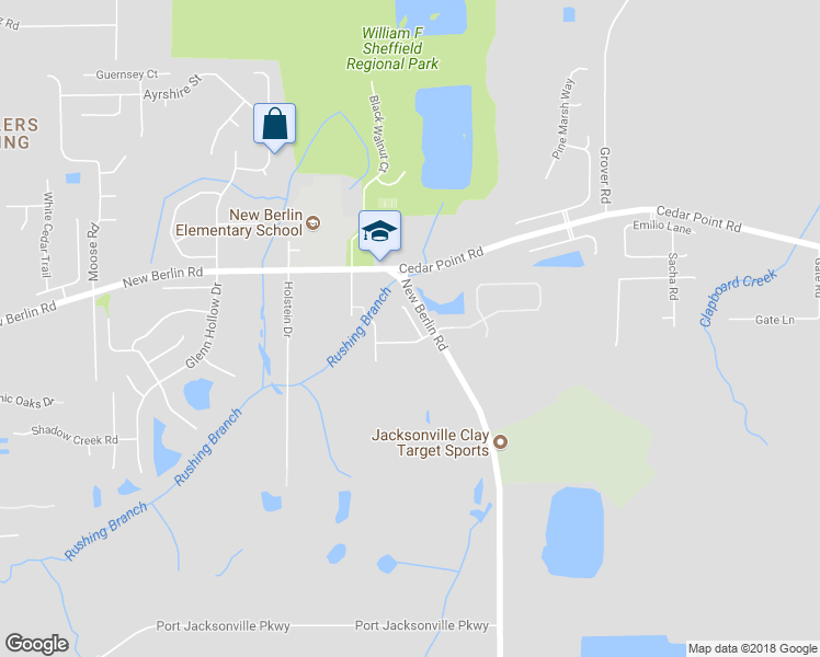 map of restaurants, bars, coffee shops, grocery stores, and more near 12338 Sand Pine Court in Jacksonville