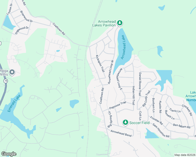 map of restaurants, bars, coffee shops, grocery stores, and more near 15241 Coaltown Road in Willis