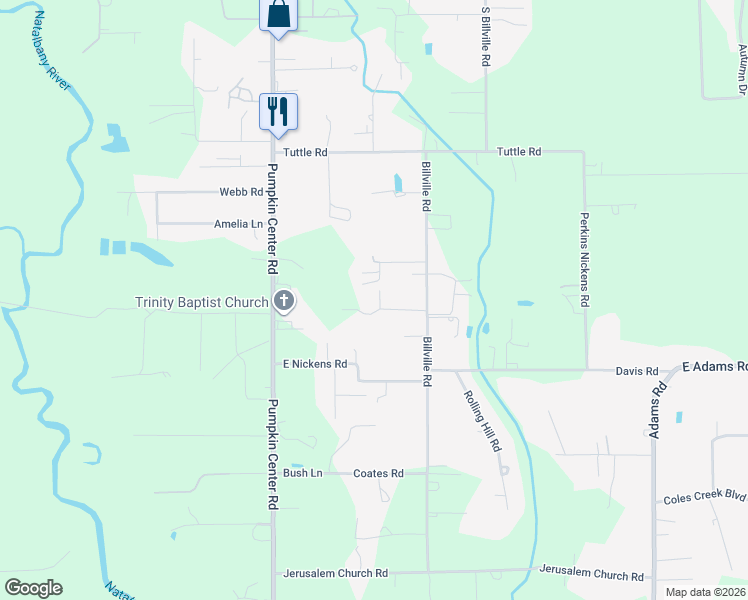 map of restaurants, bars, coffee shops, grocery stores, and more near 11146 Fost Lane in Hammond