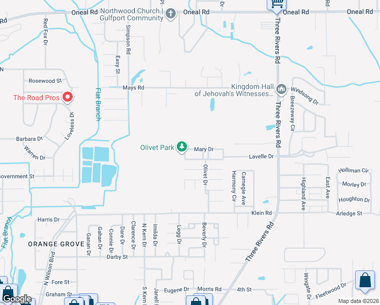 map of restaurants, bars, coffee shops, grocery stores, and more near 210-298 Mary Drive in Gulfport