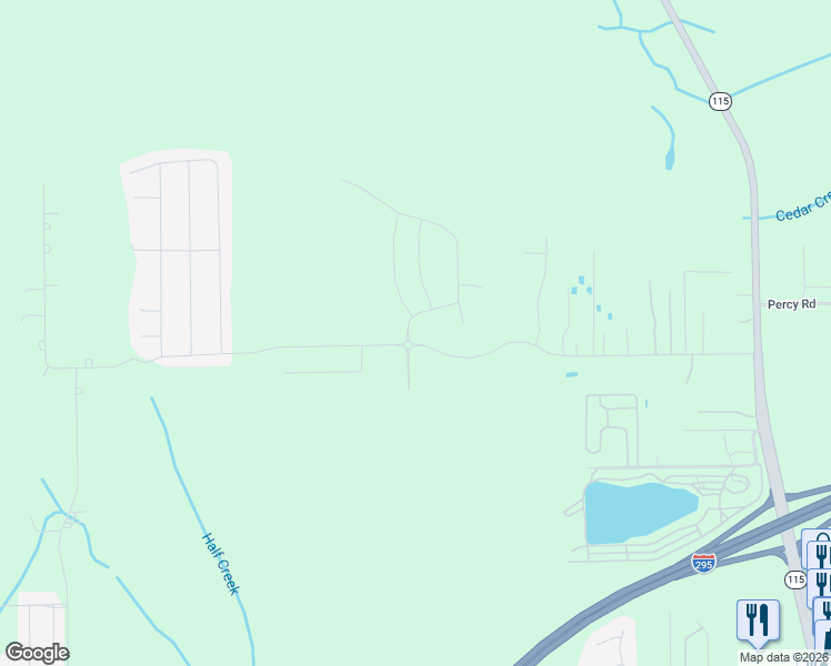 map of restaurants, bars, coffee shops, grocery stores, and more near 3848 Hemlock Street in Jacksonville
