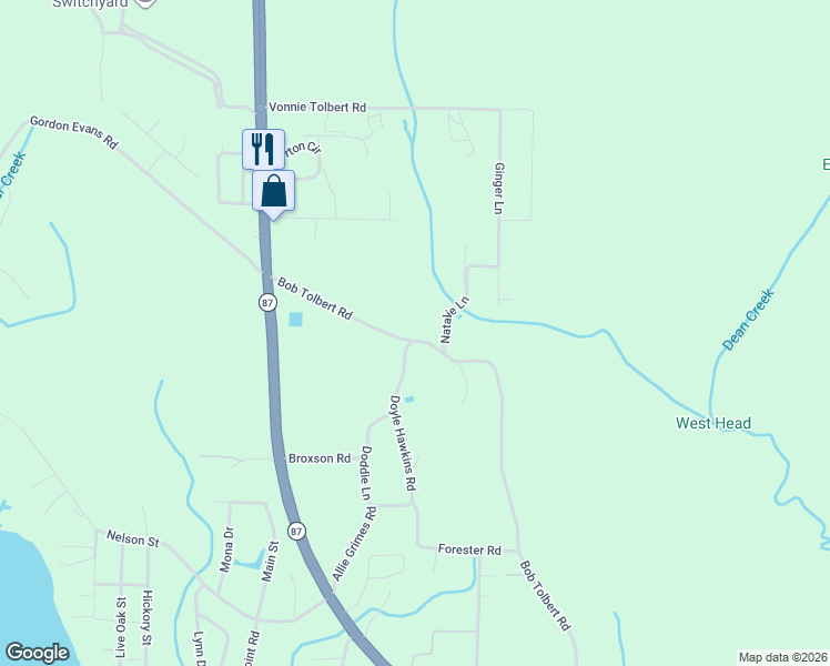 map of restaurants, bars, coffee shops, grocery stores, and more near 3536 Bob Tolbert Road in Santa Rosa