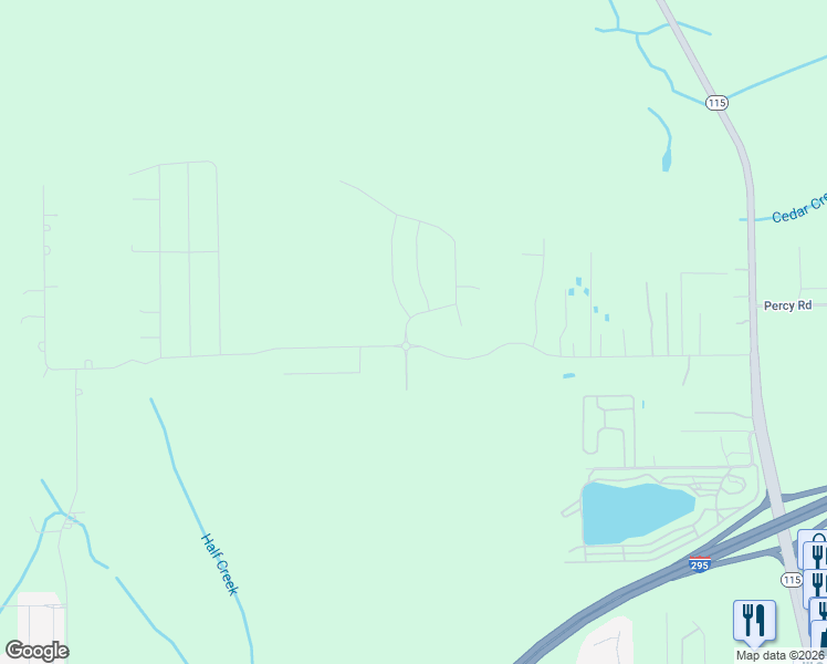 map of restaurants, bars, coffee shops, grocery stores, and more near 3848 Hemlock Street in Jacksonville