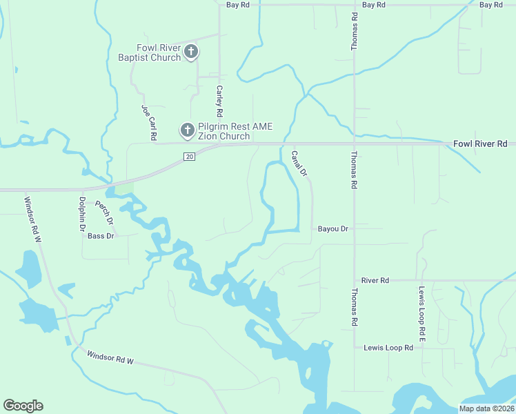 map of restaurants, bars, coffee shops, grocery stores, and more near 11029 Gulf Park Drive in Theodore