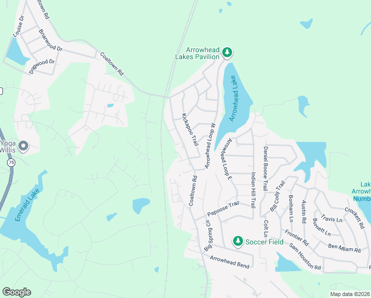map of restaurants, bars, coffee shops, grocery stores, and more near 15327 Coaltown Road in Willis
