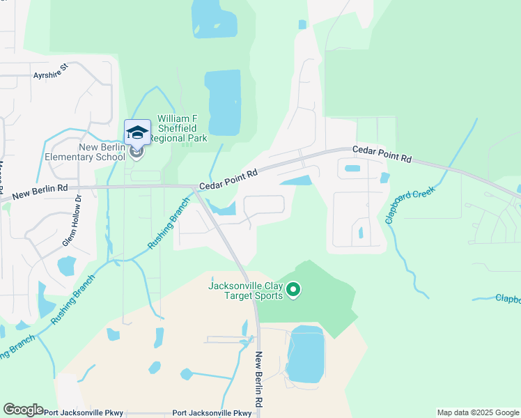 map of restaurants, bars, coffee shops, grocery stores, and more near 3865 Ringneck Drive in Jacksonville