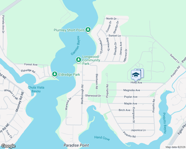 map of restaurants, bars, coffee shops, grocery stores, and more near 12 Blenheim Road in Shalimar