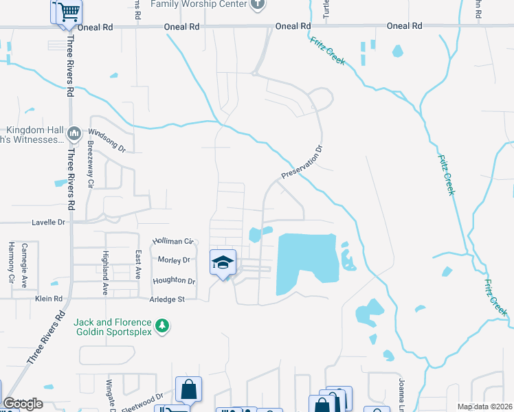 map of restaurants, bars, coffee shops, grocery stores, and more near 12199 Preservation Drive in Gulfport