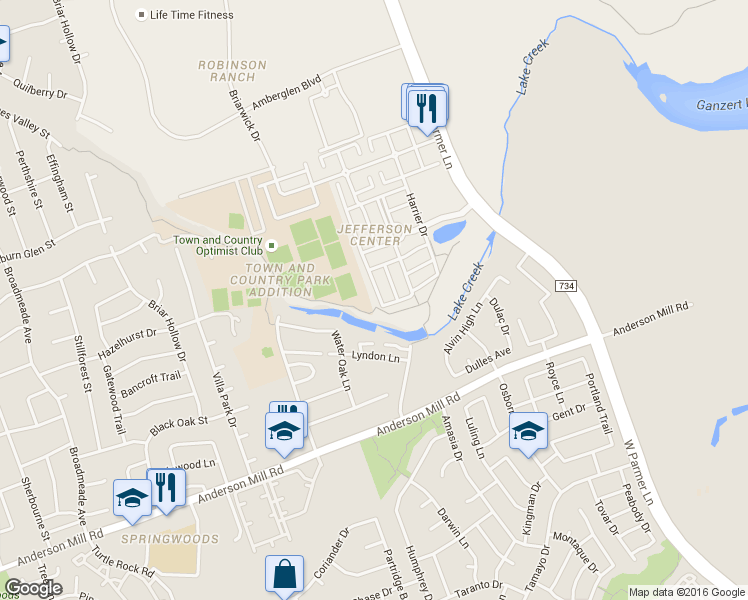 map of restaurants, bars, coffee shops, grocery stores, and more near 8512 White Ibis Drive in Austin