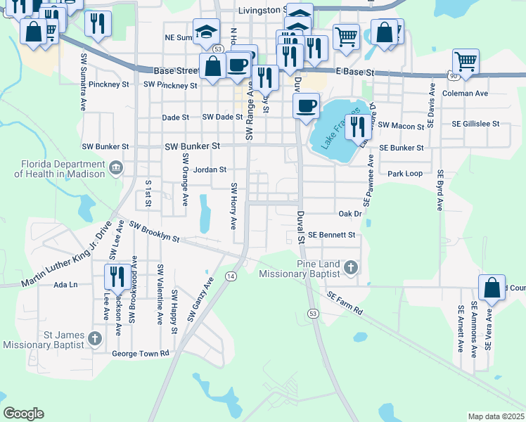 map of restaurants, bars, coffee shops, grocery stores, and more near 606 Southwest Shelby Avenue in Madison