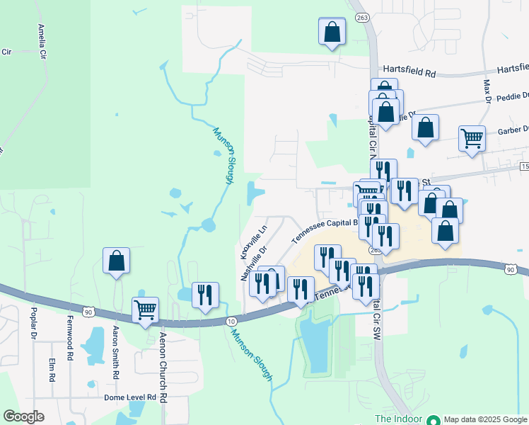 map of restaurants, bars, coffee shops, grocery stores, and more near 5658 Memphis Road in Tallahassee