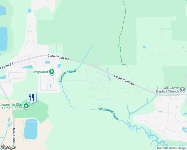 map of restaurants, bars, coffee shops, grocery stores, and more near 4561 Harvest Grain Trail in Jacksonville