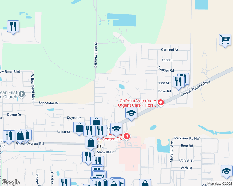 map of restaurants, bars, coffee shops, grocery stores, and more near 1710 Crosswinds Landing in Fort Walton Beach