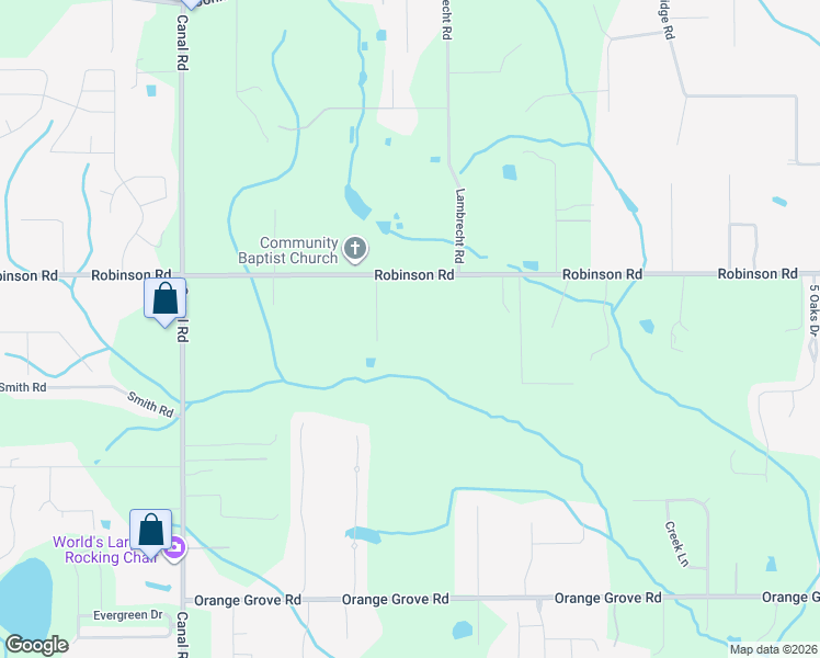 map of restaurants, bars, coffee shops, grocery stores, and more near 17247 Robinson Road in Gulfport