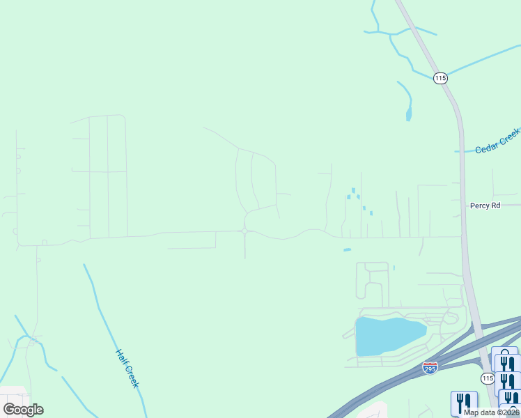 map of restaurants, bars, coffee shops, grocery stores, and more near 3848 Hemlock Street in Jacksonville