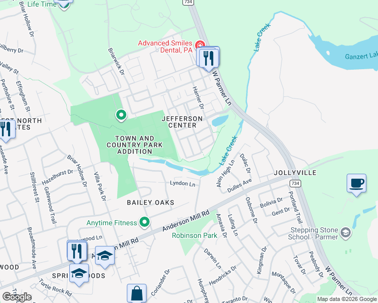 map of restaurants, bars, coffee shops, grocery stores, and more near 8512 White Ibis Drive in Austin