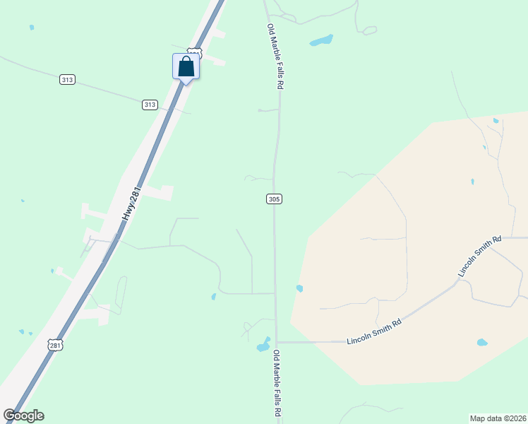 map of restaurants, bars, coffee shops, grocery stores, and more near 2753 Old Marble Falls Road in Round Mountain