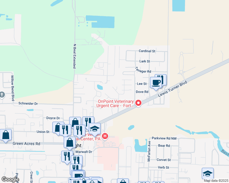 map of restaurants, bars, coffee shops, grocery stores, and more near 1184 Brookridge Trce in Fort Walton Beach