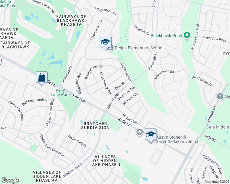 map of restaurants, bars, coffee shops, grocery stores, and more near 3629 Glastonbury Trail in Pflugerville