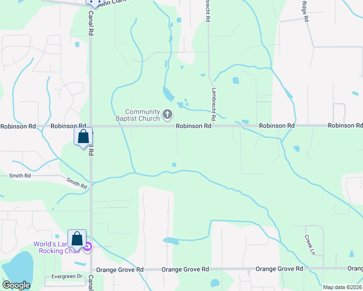 map of restaurants, bars, coffee shops, grocery stores, and more near 17247 Robinson Rd in Gulfport