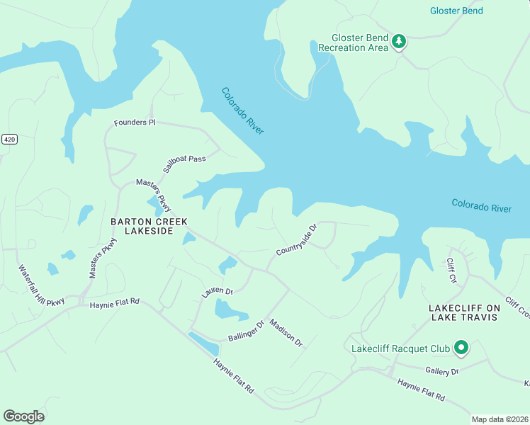 map of restaurants, bars, coffee shops, grocery stores, and more near 2506 Sailpoint Drive in Spicewood