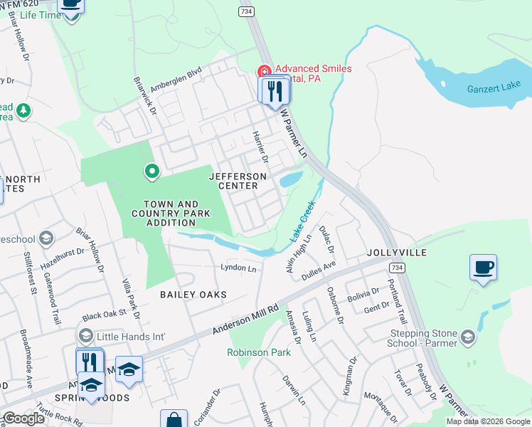 map of restaurants, bars, coffee shops, grocery stores, and more near 13437 Little Gull Drive in Austin