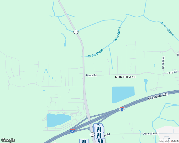 map of restaurants, bars, coffee shops, grocery stores, and more near 12743 Lem Turner Road in Jacksonville