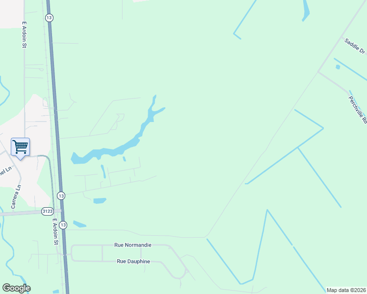 map of restaurants, bars, coffee shops, grocery stores, and more near Eugenne Lane in Eunice