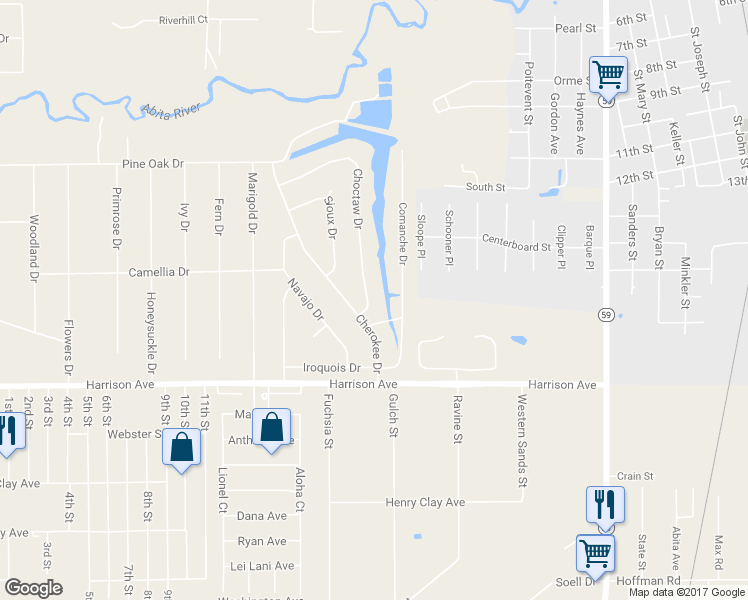 map of restaurants, bars, coffee shops, grocery stores, and more near 409 Choctaw Drive in Abita Springs