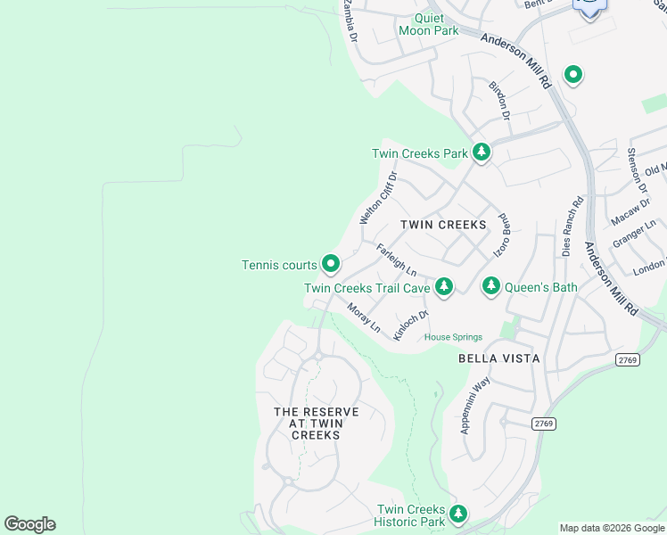 map of restaurants, bars, coffee shops, grocery stores, and more near 3104 Welton Cliff Drive in Cedar Park