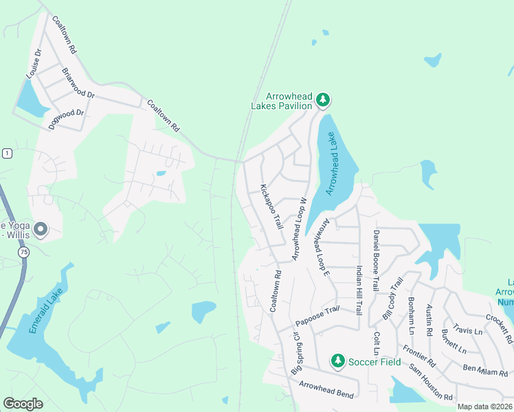map of restaurants, bars, coffee shops, grocery stores, and more near 15418 Coaltown Road in Willis