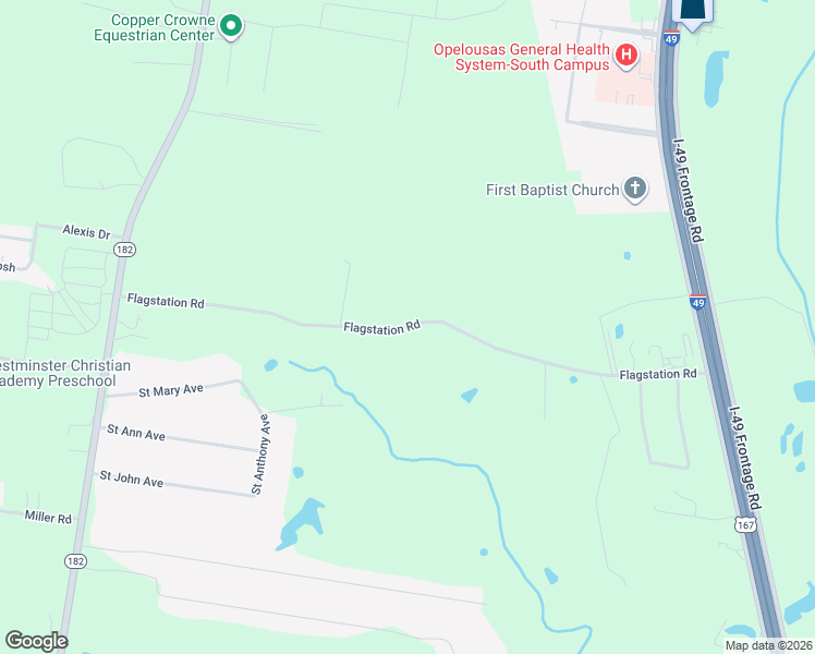 map of restaurants, bars, coffee shops, grocery stores, and more near Flagstation Road in St. Landry Parish