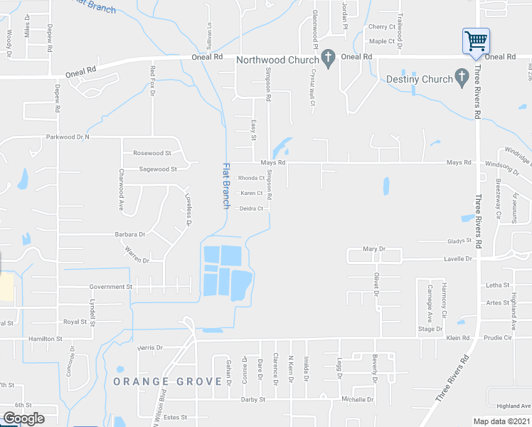 map of restaurants, bars, coffee shops, grocery stores, and more near 14403 Deidra Court in Gulfport