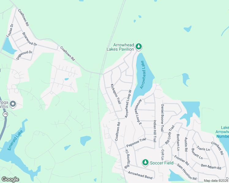 map of restaurants, bars, coffee shops, grocery stores, and more near 2449 Mohawk Bend in Willis