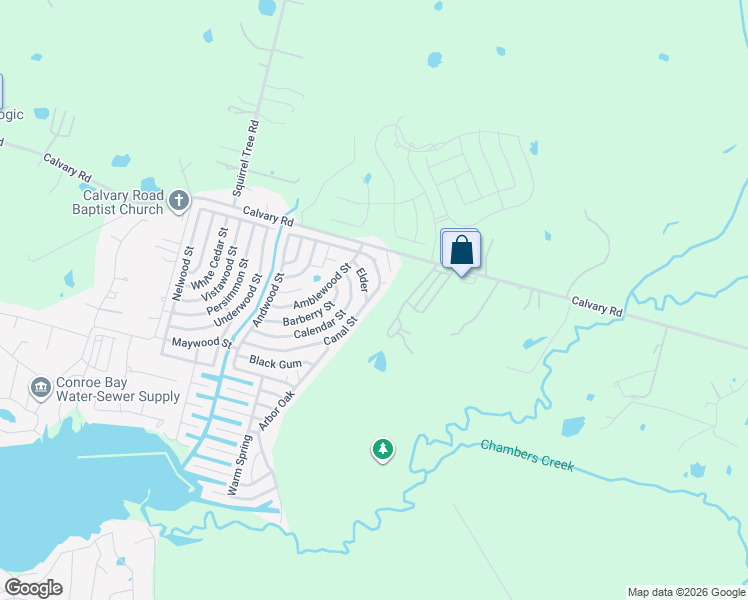 map of restaurants, bars, coffee shops, grocery stores, and more near 12044 Canal Street in Willis