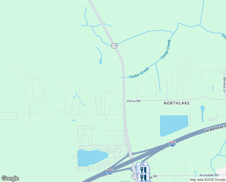 map of restaurants, bars, coffee shops, grocery stores, and more near 12810 Lem Turner Road in Jacksonville