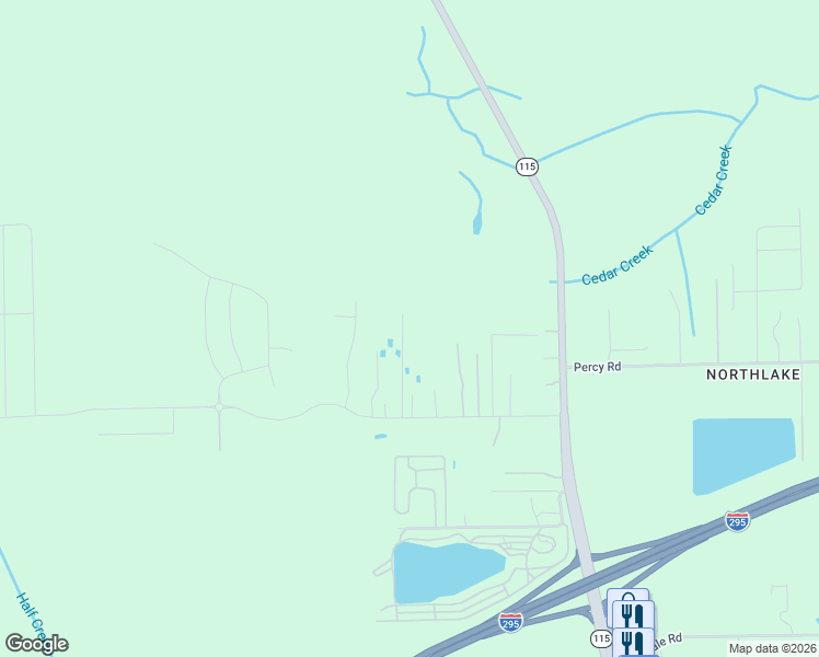 map of restaurants, bars, coffee shops, grocery stores, and more near 3797 Hemlock Street in Jacksonville