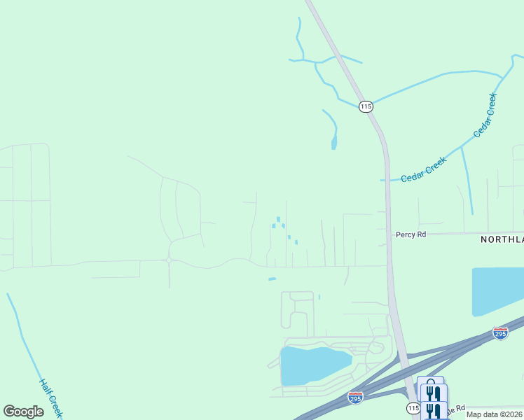 map of restaurants, bars, coffee shops, grocery stores, and more near 3849 Hemlock Street in Jacksonville