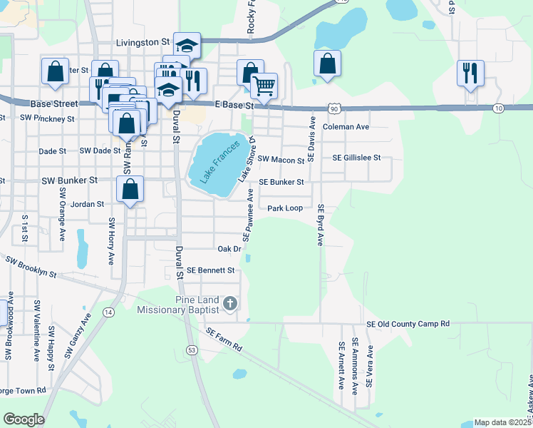 map of restaurants, bars, coffee shops, grocery stores, and more near 232 Park Loop in Madison