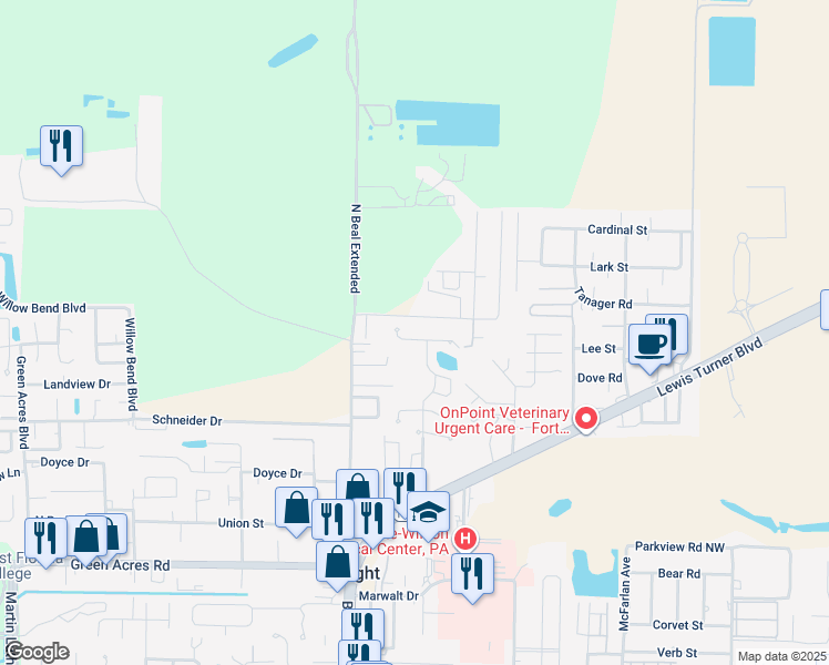 map of restaurants, bars, coffee shops, grocery stores, and more near 1904 Mistral Lane West in Fort Walton Beach